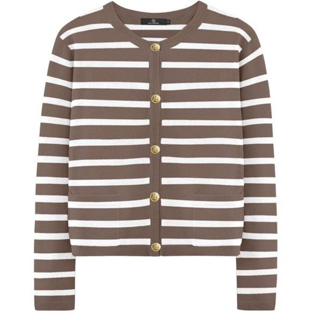 Women's Striped Cardigan Sweaters Fall Oufits Clothes Fashion Trendy Long Sleeve